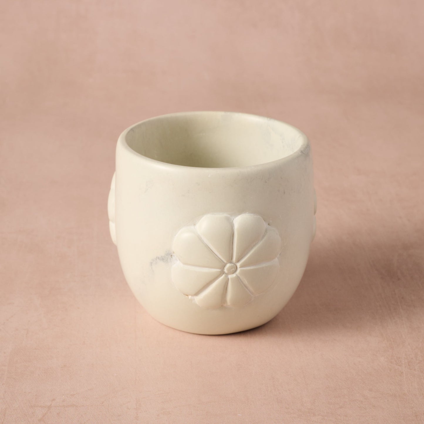 Floral Soapstone Planter