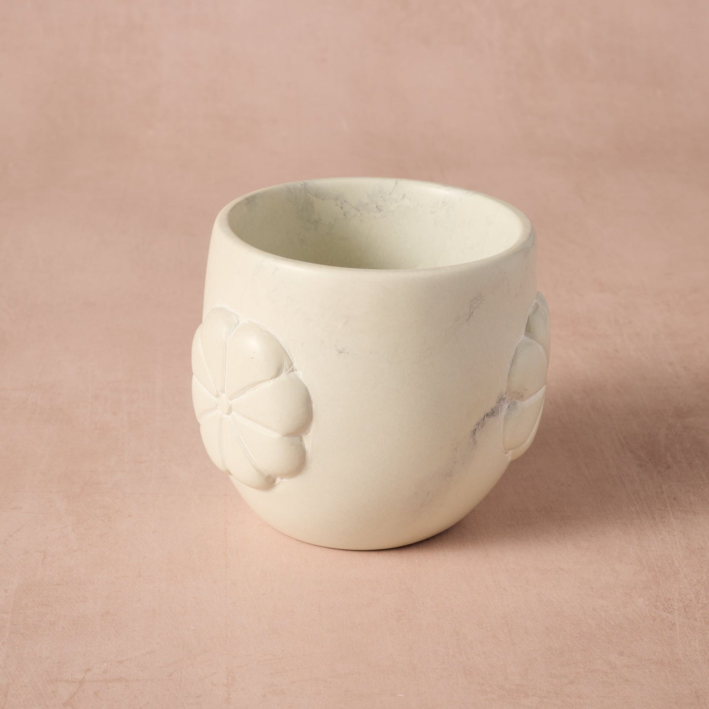 Floral Soapstone Planter
