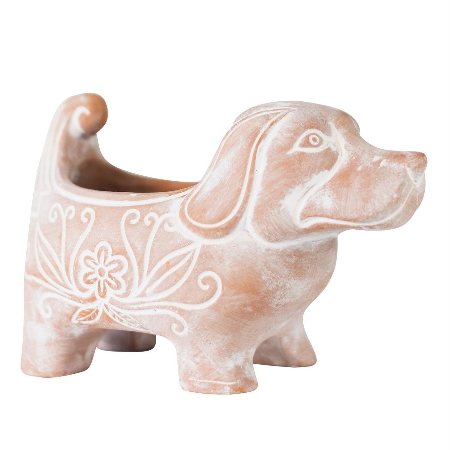 Terracotta Dog Planter