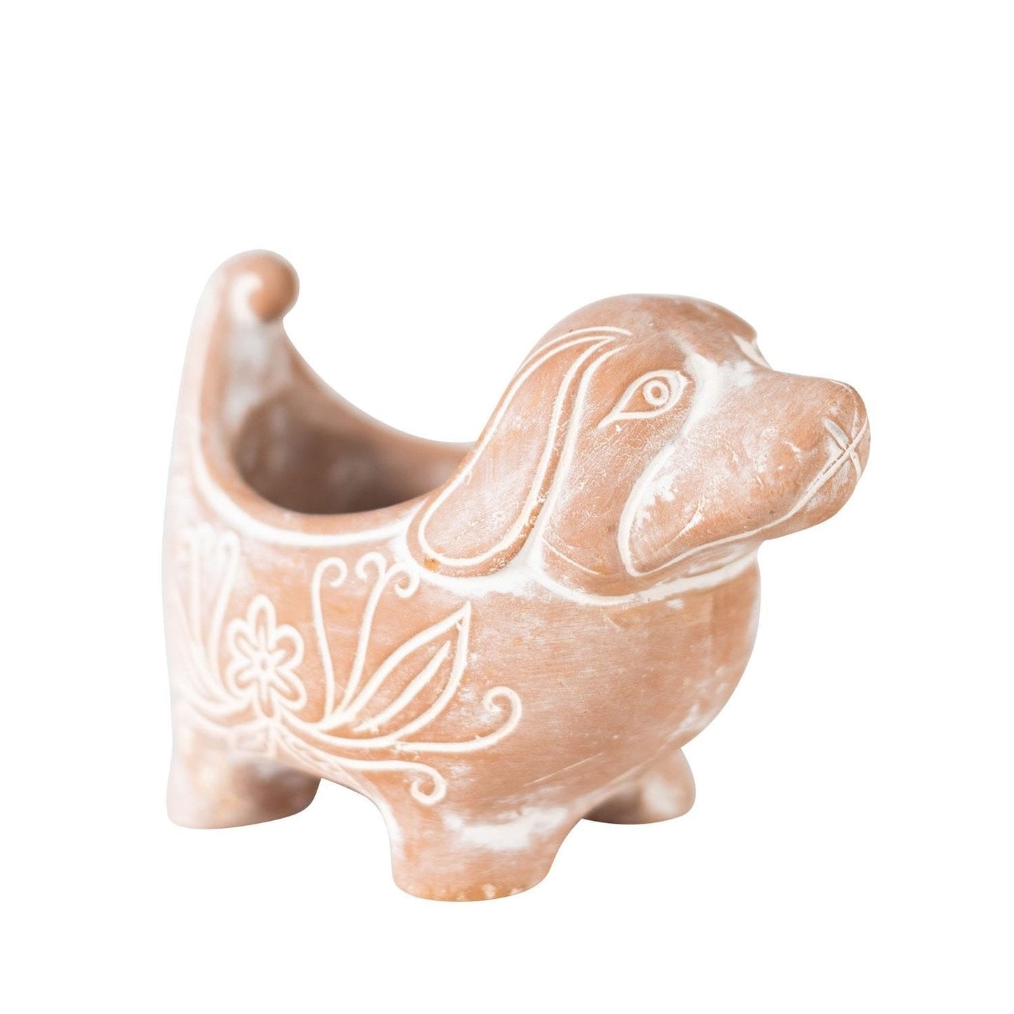 Terracotta Dog Planter