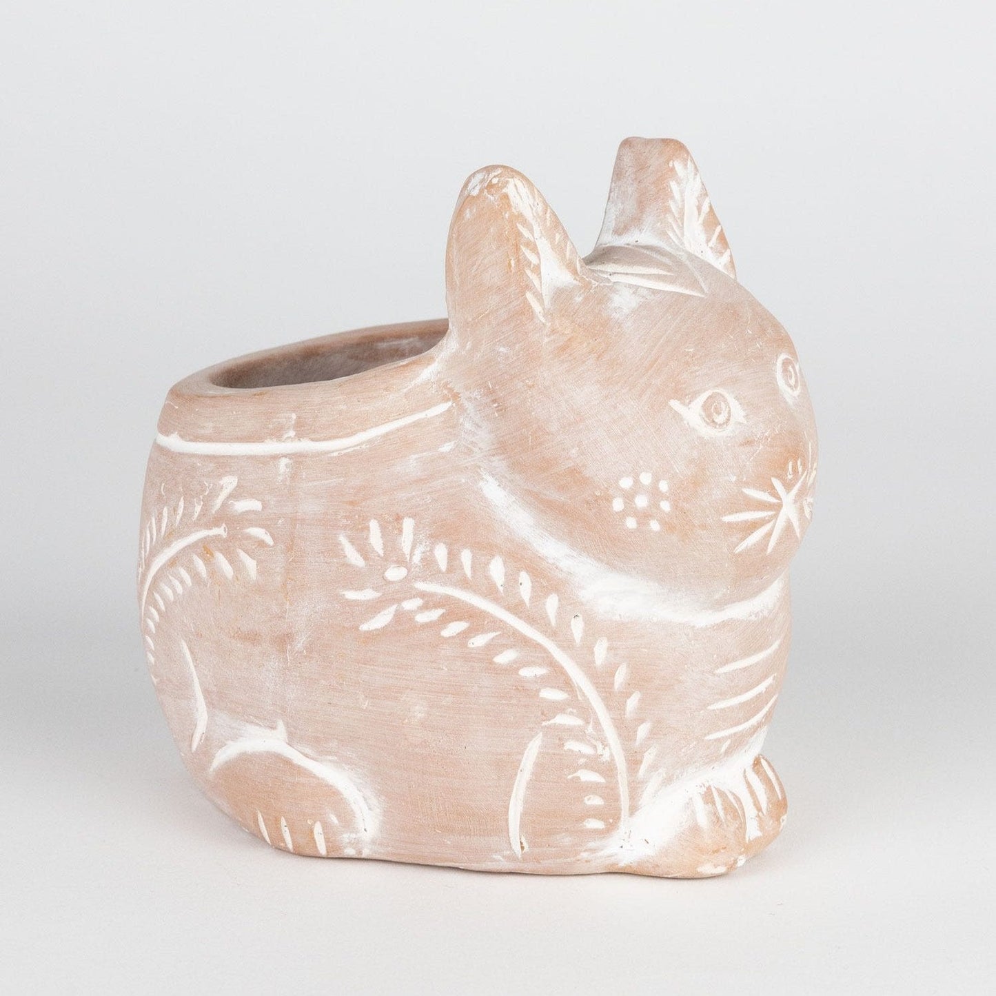 Petite Crouching Cat Planter
