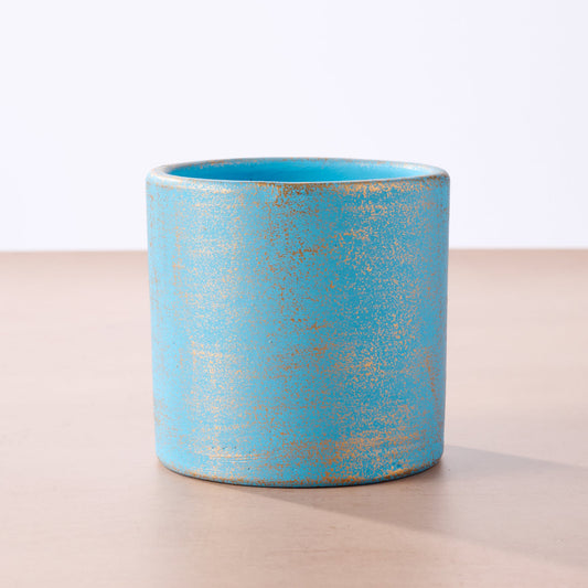 Terracotta Mini Planter - Light Blue