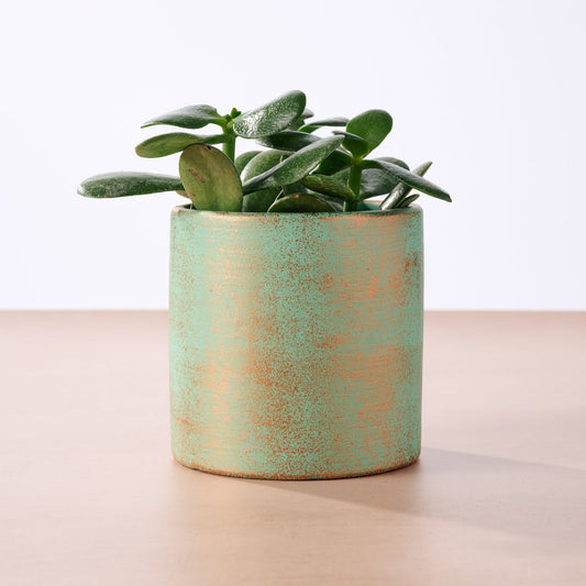 Terracotta Mini Planter - Turquoise
