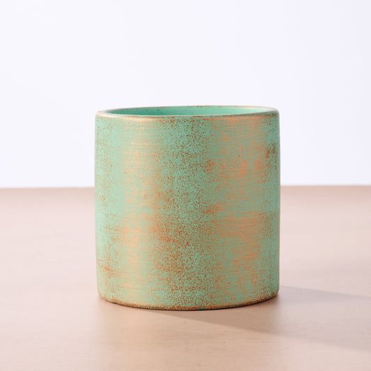 Terracotta Mini Planter - Turquoise